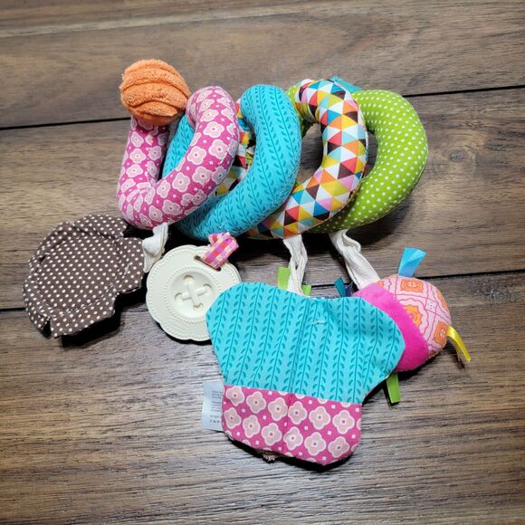 Set of 2 Infantino Infant Toys: Pink Elephant & Cloth Spiral - Picture 6 of 7